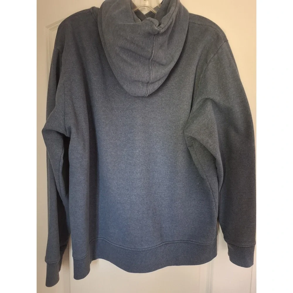 The North Face Hoodie Mens Medium Blue Pullover Sweatshirt Since 1968 Logo Casua